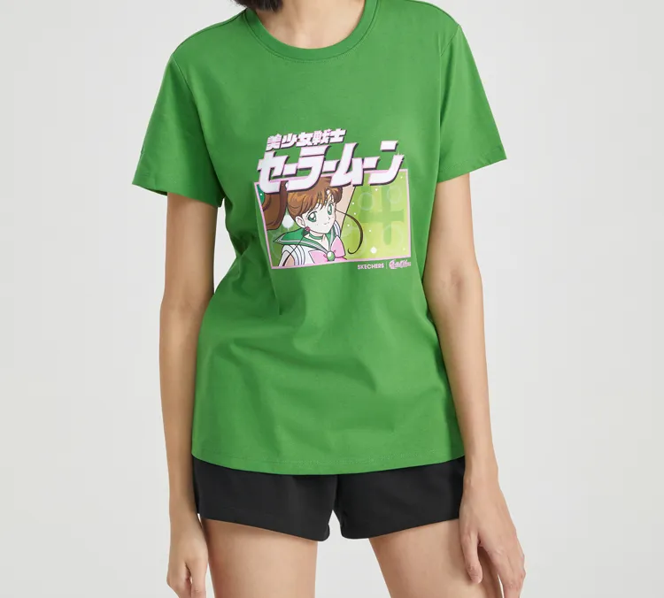 Skechers x MEISHAONVZHANSHILIANMING T-Shirt Women's Bright Green-2