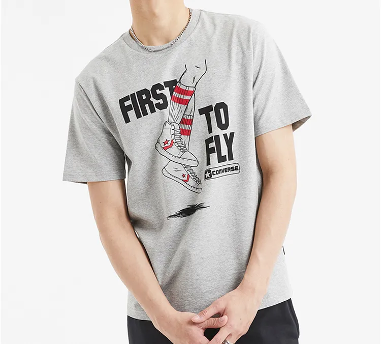 Converse T Shirts Men Gray-2