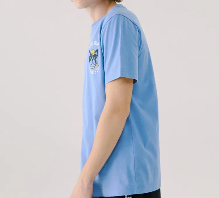 MLB New York Yankees T Shirt Unisex Sky Blue-3