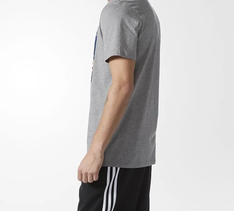Adidas Originals T Shirt Men's Gray-4
