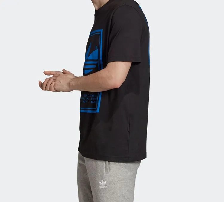 Adidas Originals Set in Sleeve T Shirt Men's Black-2