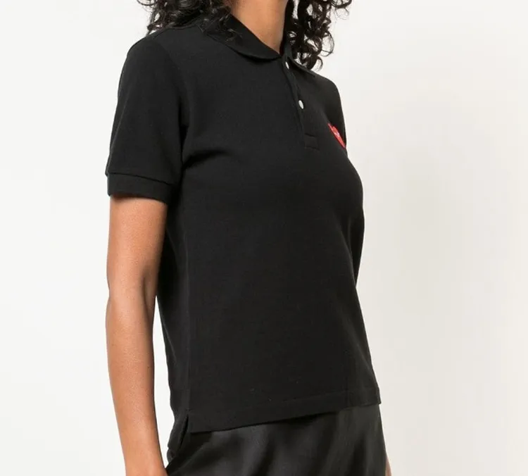 CDG Play Polo Shirts Women's Black-3