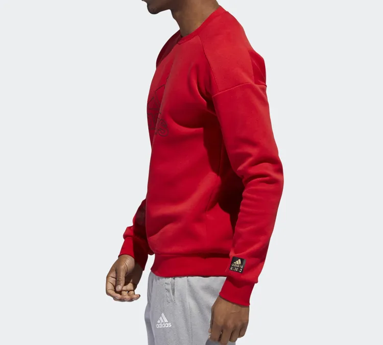 Adidas Sweatshirts Men Light Scarlet-3