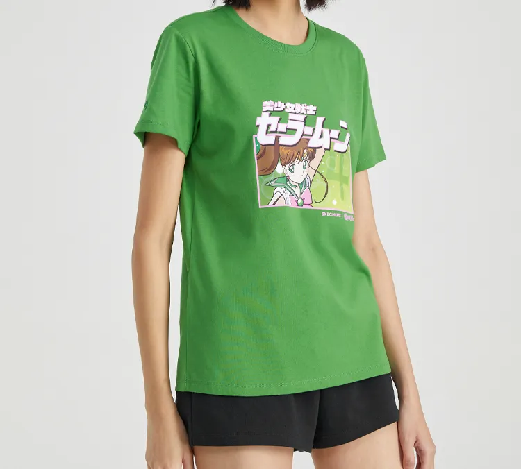 Skechers x MEISHAONVZHANSHILIANMING T-Shirt Women's Bright Green-3