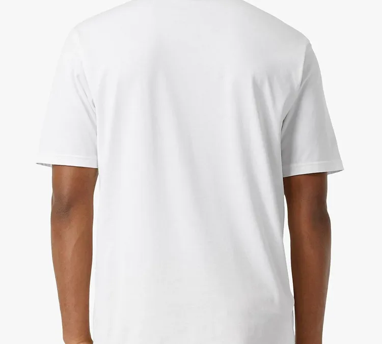 Burberry Contrast Logo Graphic Cotton T shirt-7