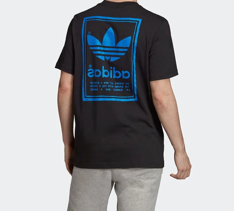 Adidas Originals Set in Sleeve T Shirt Men's Black-4