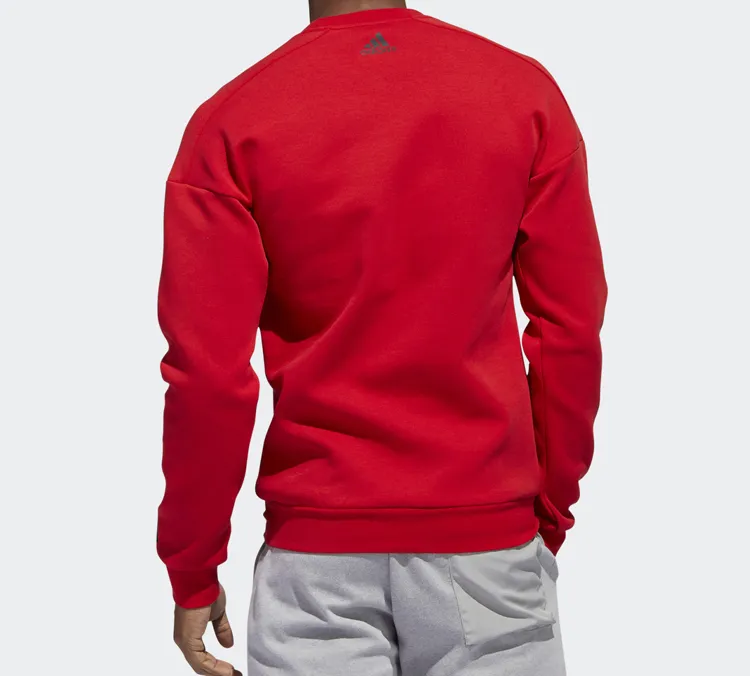 Adidas Sweatshirts Men Light Scarlet-4