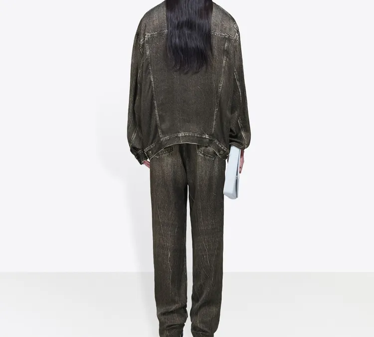 Balenciaga Oversized Acid Wash Denim Jacket-4