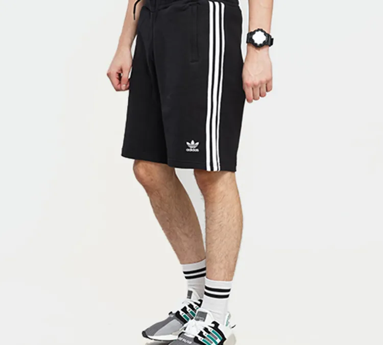 Adidas Originals 3 Stripe Casual Shorts Men Black-6