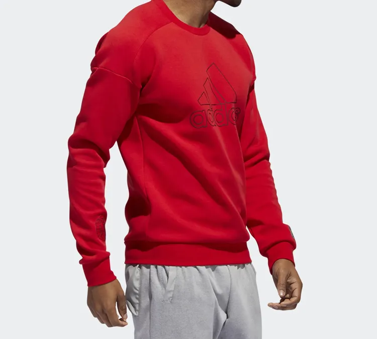 Adidas Sweatshirts Men Light Scarlet-5