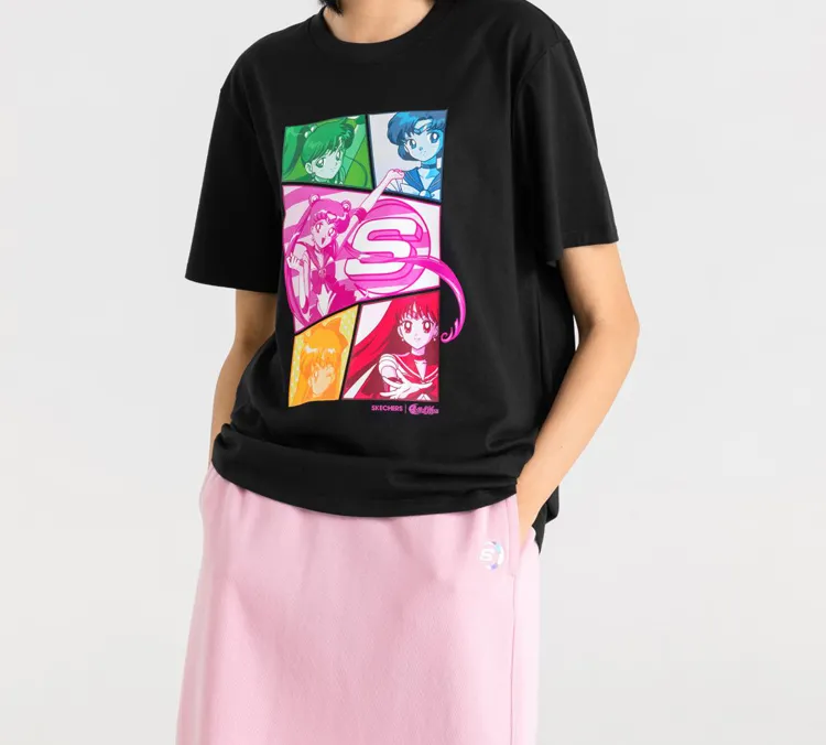 Skechers SS20 Straight T-Shirt Women's Pitch Black-5