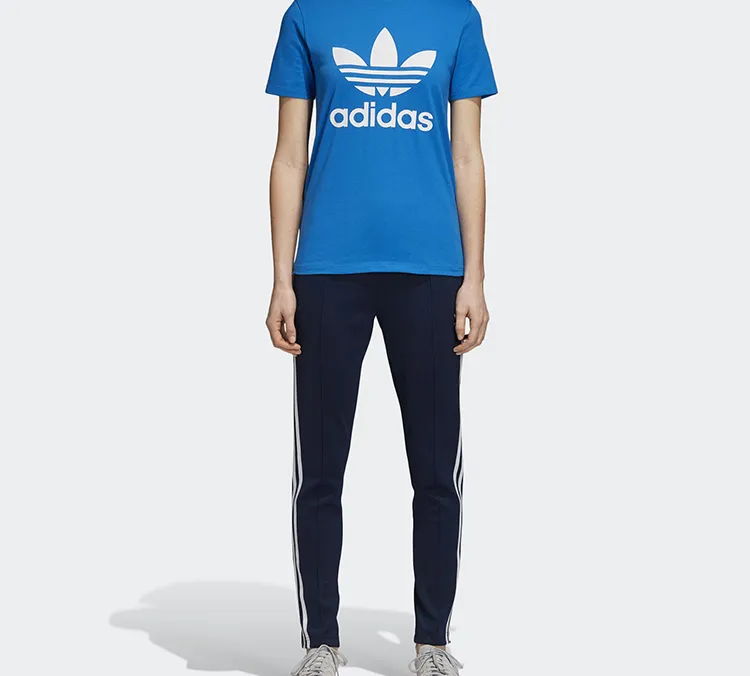 Adidas Originals Set in Sleeve T Shirt Women's Bird Feather Blue-6