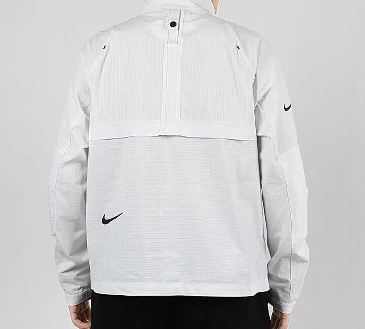 Nike Windbreaker Jackets Men Light Silver Gray-3