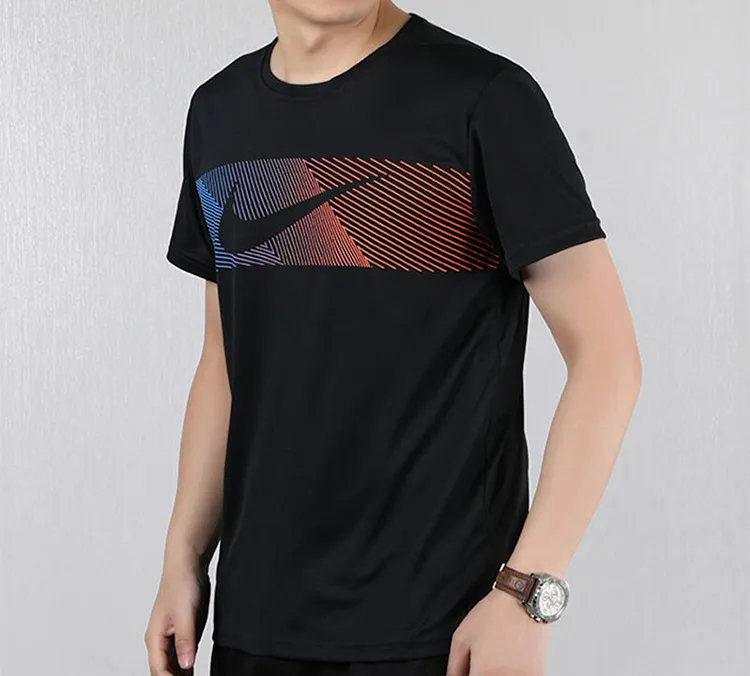 Nike Dri Fit T Shirts Men Black-2