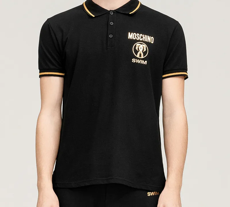 MOSCHINO Polo Shirts Men Black-2