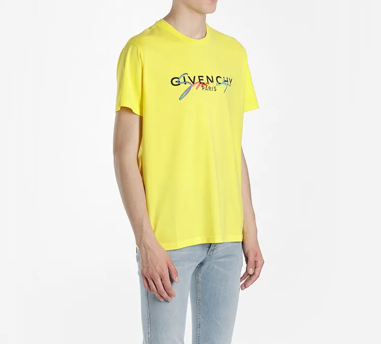 Givenchy T-Shirts Men Yellow-3