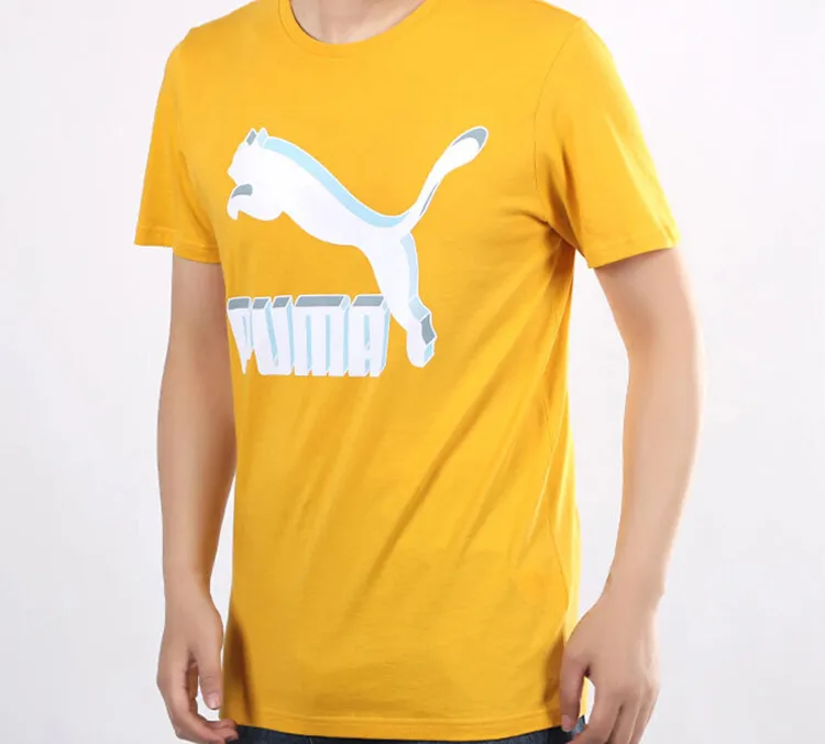 PUMA T Shirts Men Gold-2