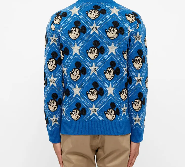 Disney X GUCCI Sweaters Men Bright Blue-2