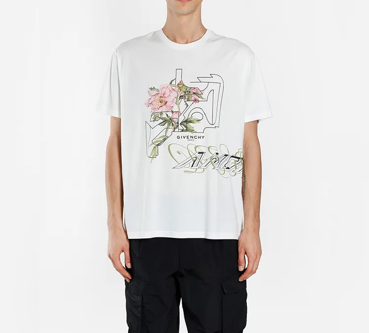Givenchy T Shirts Men White-4