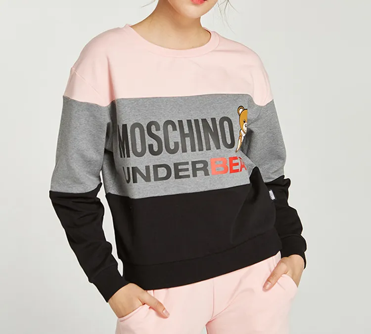 MOSCHINO Sweatshirts Women's Pink Gray Black-2