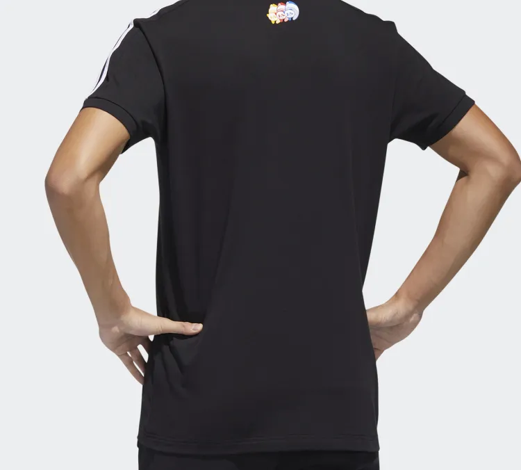 Adidas Neo Set-in Sleeve T-Shirt Men's Black-4