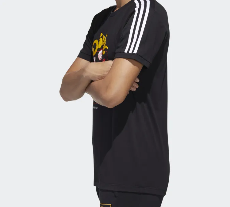 Adidas Neo Set-in Sleeve T-Shirt Men's Black-5