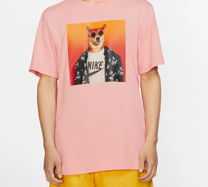 Nike T Shirts Men Pink-2