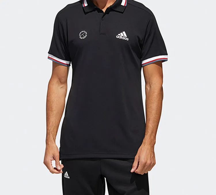 Adidas Polo Shirts Men Black-2