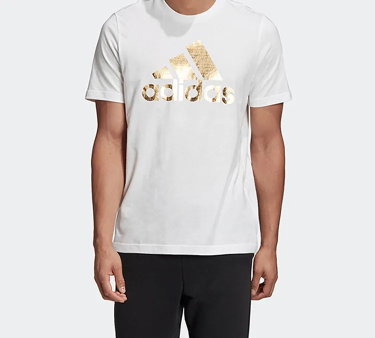 Adidas Set in Sleeve T Shirt Men's White-3