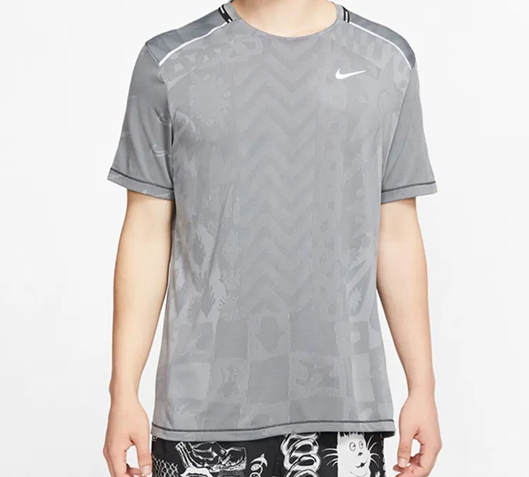 Nike Set-in Sleeve T-Shirt Men's Gray-2