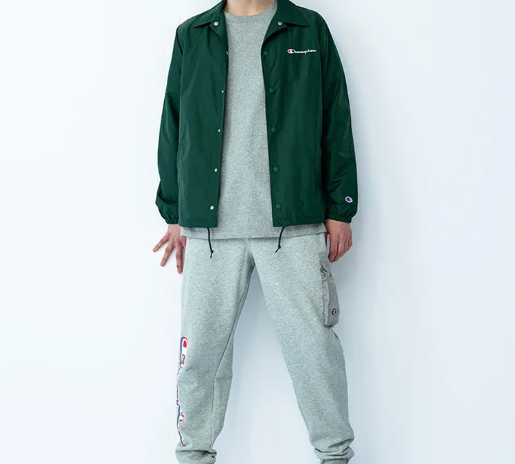 Champion Lapel Fitted Long Sleeved Jacket Japan Version Men's Green-2