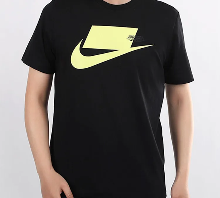 Nike T Shirt Men's Black Yellow-4