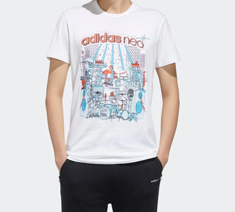 Adidas Neo T Shirts Men White-2
