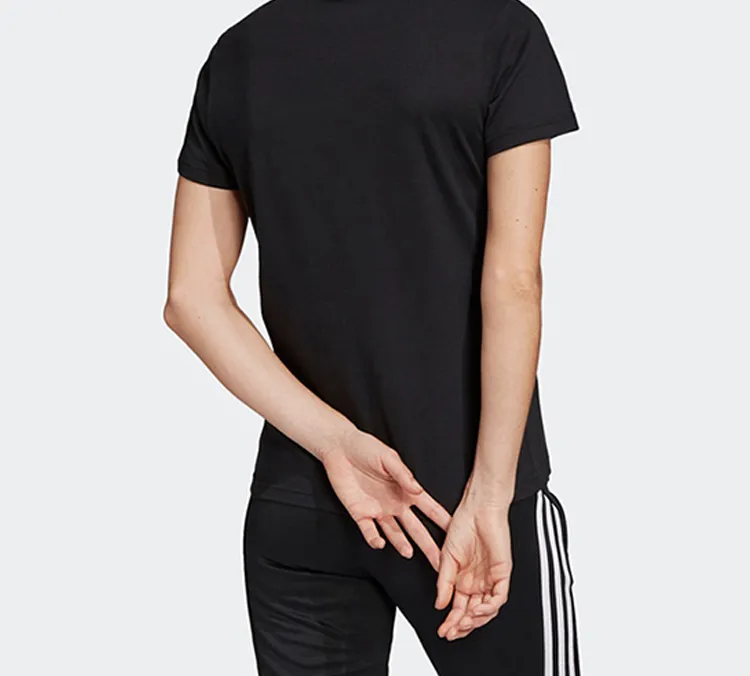 Adidas Set in Sleeve T Shirt Women's Black-3