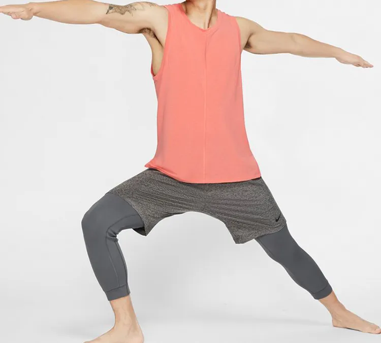 Nike Dri Fit Tank Tops Men Ash Red-4