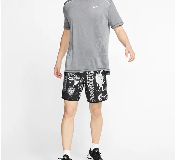 Nike Set-in Sleeve T-Shirt Men's Gray-4