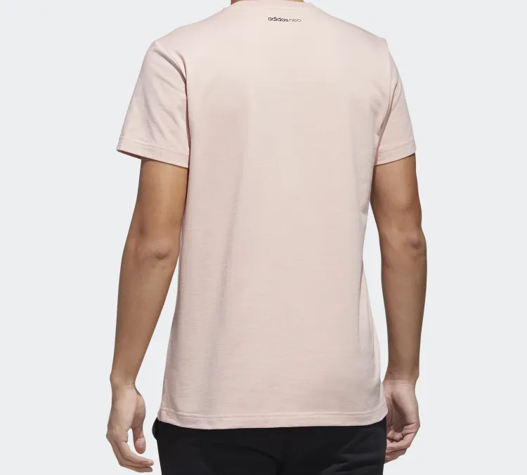 Adidas Neo Set-in Sleeve T-Shirt Men's Pink-3