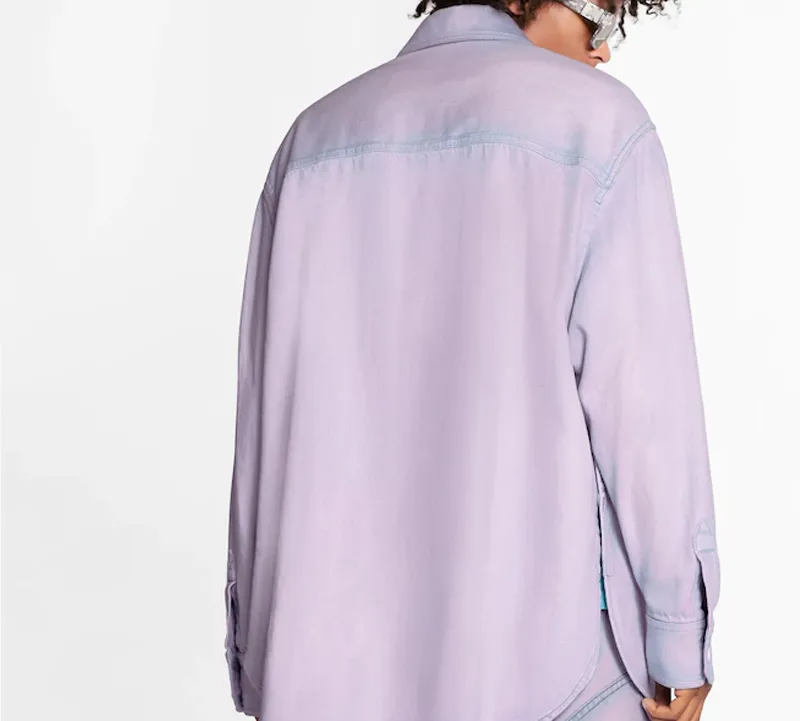 LOUIS VUITTON New Quarterly Products Of LV Shirts Men Light Purple-2