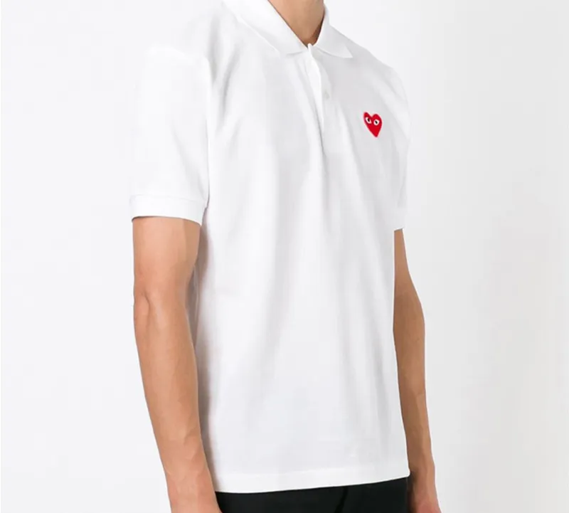CDG Play Polo Shirt Men's White-1