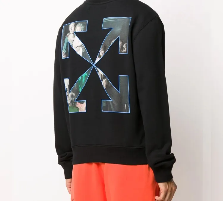 OFF WHITE Slim Fit Caravaggio Painting Sweatshirt-3