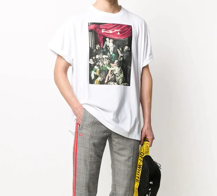 OFF WHITE Caravaggio Painting Oversized Tee-4