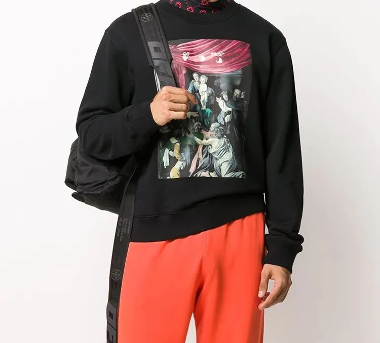 OFF WHITE Slim Fit Caravaggio Painting Sweatshirt-1