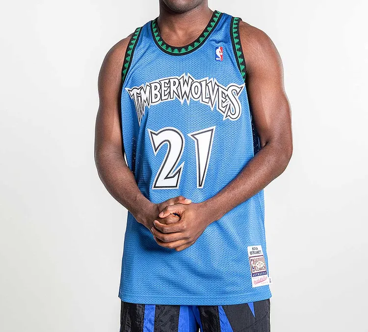 Mitchell Ness 'NBA Minnesota Timberwolves 03 04 Kevin Garnett' Authentic Jersey Top-2