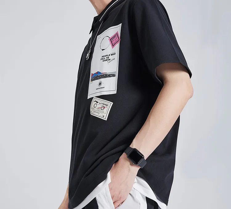 LiNing CF T Shirt Unisex New Standard Black-1