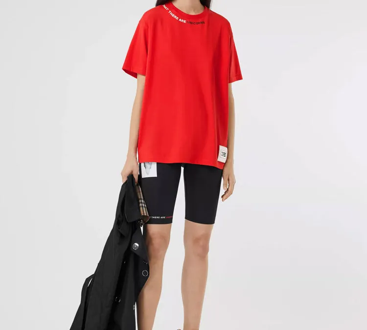 Burberry T Shirts Women's Red-2