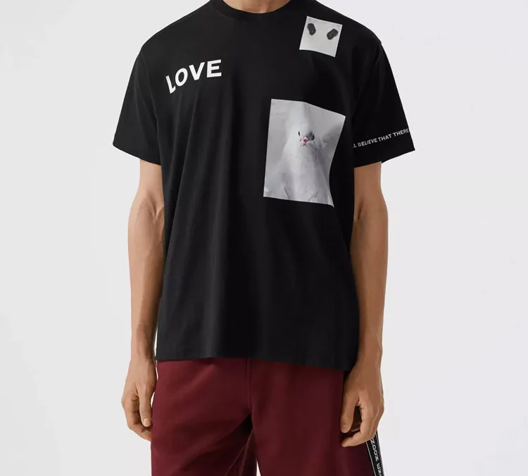 Burberry T Shirts Men Black-2
