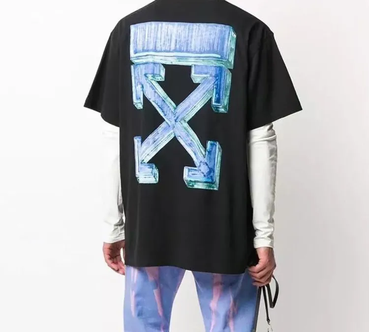 OFF WHITE Marker Blue Arrows Oversized Tee-3