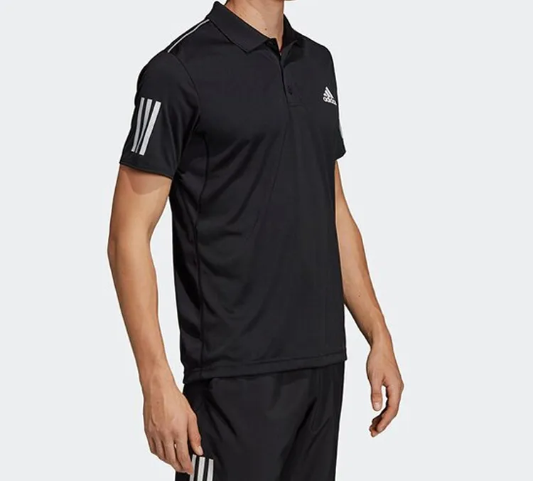 Adidas 3 Stripes Polo Shirt Men's Black-3