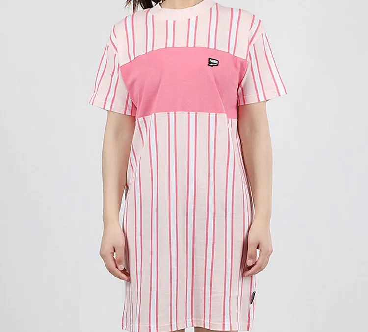 PUMA Short Sleeved Dresses Women's Pink-2