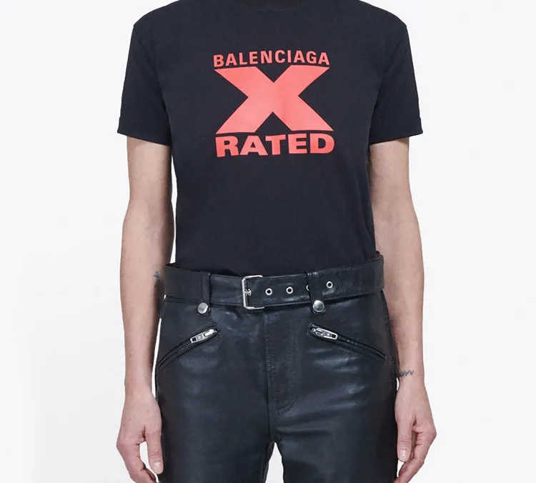 Balenciaga T Shirt Women's Black-2